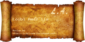Loibl Amélia névjegykártya